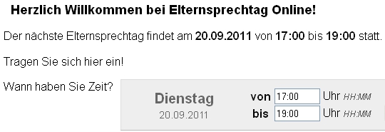 » weiter Eintragung