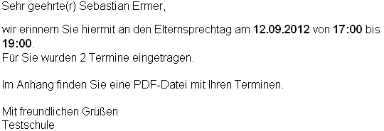 » weiter E-Mail-Benachrichtigung