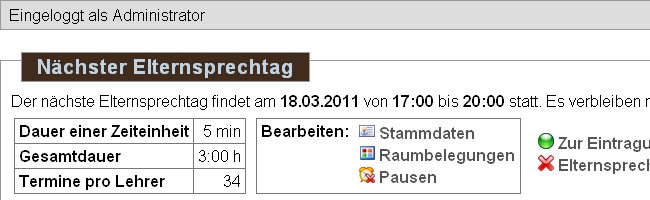 Erfassung der Daten